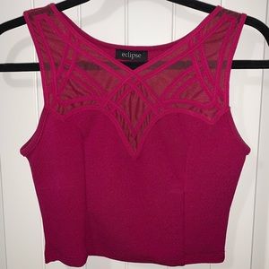 Eclipse - mesh detail crop top